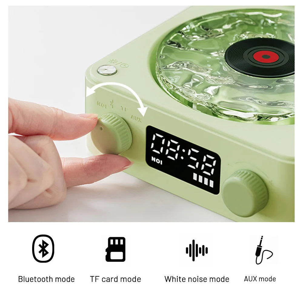 Retro winyl głośnik z wbudowanym bluetooth i poświatą